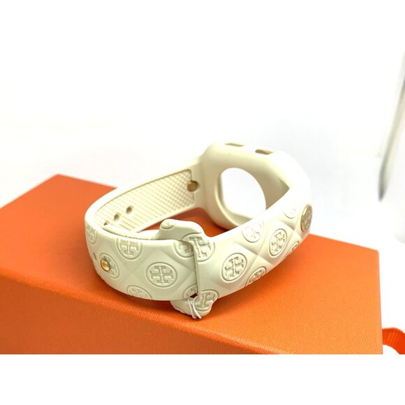 Tory Burch Apple Watch Band 41mm White Silicone Strap The T Monogram TBS0106